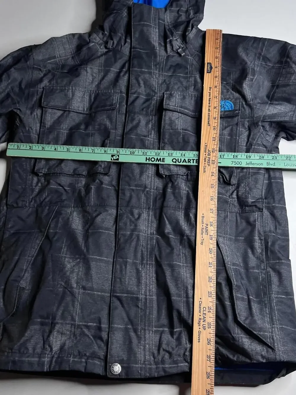 The North Face Jacket Mens Small‎ Gray HyVent Hooded Parka Insulated Winter